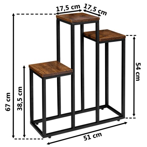 Kwietnik stojący loft Agras Rustic stojak na kwiaty Kwietnik stojący loft Agras Rustic stojak na kwiaty