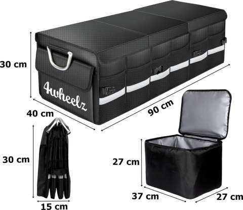 Organizer samochodowy Essen 4wheelz czarny Organizer samochodowy Essen 4wheelz czarny