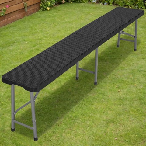 Ławka cateringowa składana w walizkę 180 cm RATTAN czarna Ławka cateringowa składana w walizkę 180 cm RATTAN czarna