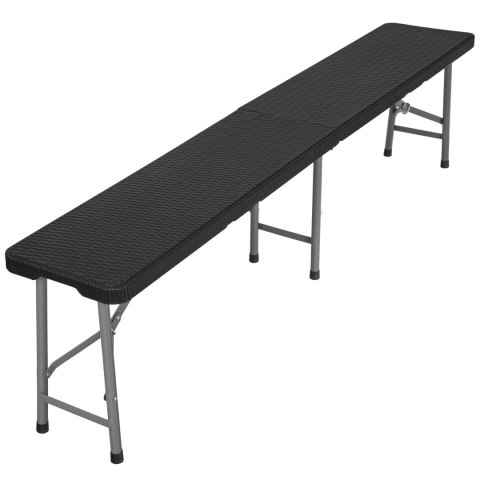 Ławka cateringowa składana w walizkę 180 cm RATTAN czarna Ławka cateringowa składana w walizkę 180 cm RATTAN czarna