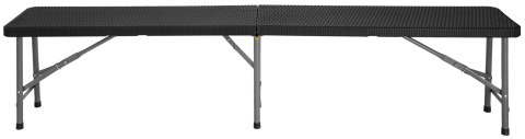 Ławka cateringowa składana w walizkę 180 cm RATTAN czarna Ławka cateringowa składana w walizkę 180 cm RATTAN czarna