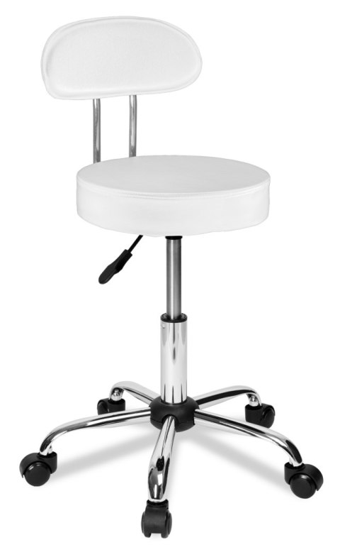 Taboret fryzjerski kosmetyczny Gamma biały Taboret fryzjerski kosmetyczny Gamma biały