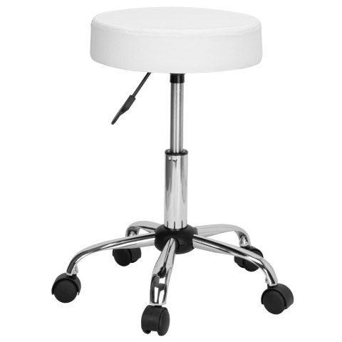 Taboret fryzjerski kosmetyczny TULSA biały Taboret fryzjerski kosmetyczny TULSA biały