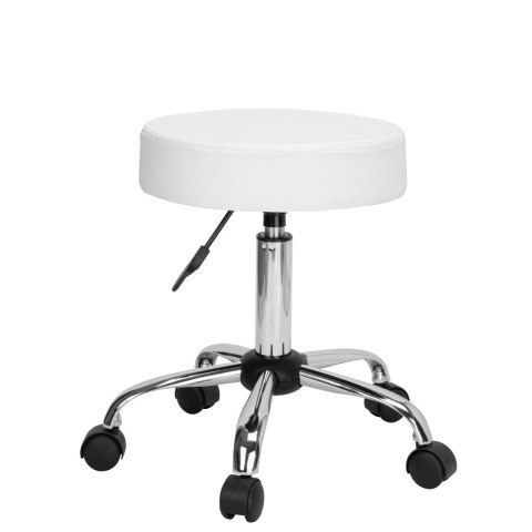 Taboret fryzjerski kosmetyczny TULSA biały Taboret fryzjerski kosmetyczny TULSA biały