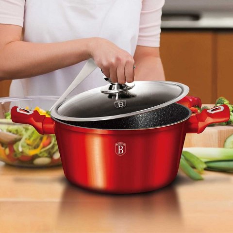 GARNEK GRANITOWY 28cm BERLINGER HAUS RED METALLIC LINE BH-1258 GARNEK GRANITOWY 28cm BERLINGER HAUS RED METALLIC LINE BH-1258