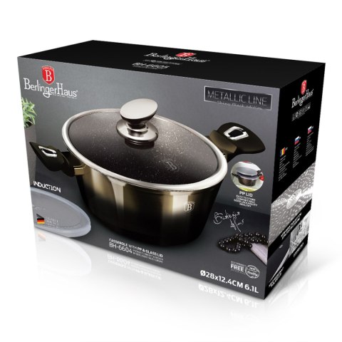 GARNEK GRANITOWY 28cm BERLINGERHAUS BH-6606 SHINY BLACK GARNEK GRANITOWY 28cm BERLINGERHAUS BH-6606 SHINY BLACK