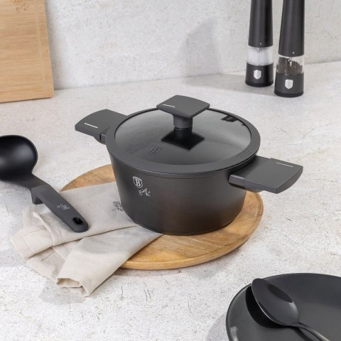 GARNEK TYTANOWY Z POKRYWĄ 24cm BERLINGER HAUS BH-8131 ANTRACIT GARNEK TYTANOWY Z POKRYWĄ 24cm BERLINGER HAUS BH-8131 ANTRACIT