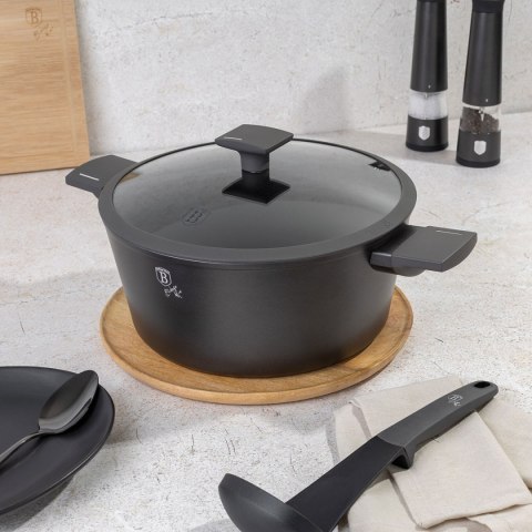 GARNEK TYTANOWY Z POKRYWĄ 28cm BERLINGER HAUS BH-8132 ANTRACIT GARNEK TYTANOWY Z POKRYWĄ 28cm BERLINGER HAUS BH-8132 ANTRACIT
