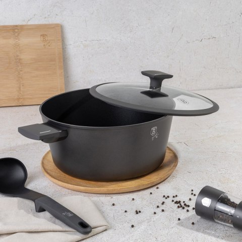 GARNEK TYTANOWY Z POKRYWĄ 28cm BERLINGER HAUS BH-8132 ANTRACIT GARNEK TYTANOWY Z POKRYWĄ 28cm BERLINGER HAUS BH-8132 ANTRACIT