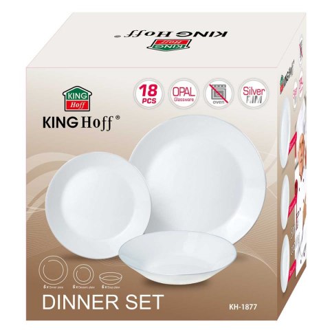 KOMPLET OBIADOWY OPAL DLA 6 OSÓB 18 ELEM. KINGHOFF KH-1877 KOMPLET OBIADOWY OPAL DLA 6 OSÓB 18 ELEM. KINGHOFF KH-1877
