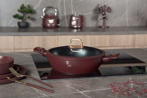 PŁASKI GARNEK TYTANOWY Z POKRYWĄ 28cm BERLINGER HAUS BH-8038 LEONARDO PŁASKI GARNEK TYTANOWY Z POKRYWĄ 28cm BERLINGER HAUS BH-8038 LEONARDO