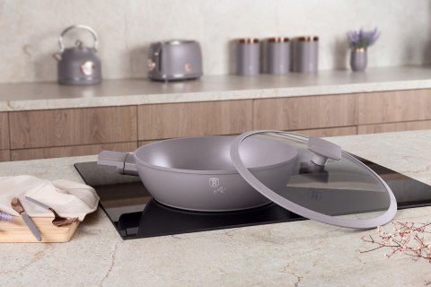 PŁASKI GARNEK TYTANOWY Z POKRYWĄ 30cm BERLINGER HAUS BH-8099 TAUPE PŁASKI GARNEK TYTANOWY Z POKRYWĄ 30cm BERLINGER HAUS BH-8099 TAUPE