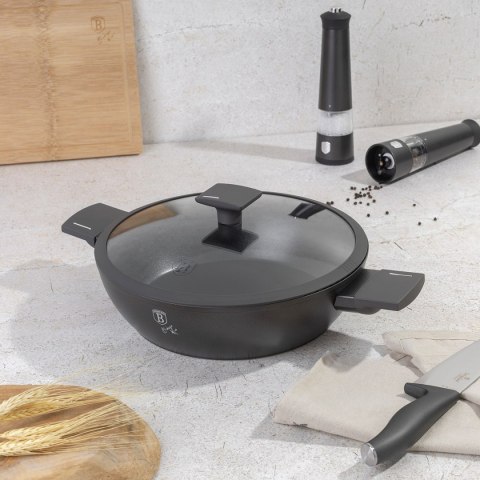 PŁASKI GARNEK TYTANOWY Z POKRYWĄ 30cm BERLINGER HAUS BH-8129 ANTRACIT PŁASKI GARNEK TYTANOWY Z POKRYWĄ 30cm BERLINGER HAUS BH-8129 ANTRACIT
