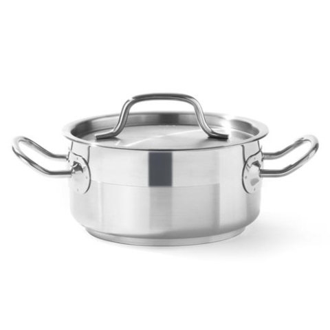 Garnek niski Profi Line z pokrywką 4,8 l śr. 240 x 105 h - Hendi 830406 Garnek niski Profi Line z pokrywką 4,8 l śr. 240 x 105 h - Hendi 830406