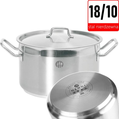 Garnek średni Profi Line z pokrywką 10 l, śr. 280 x 170 h - Hendi 831502 Garnek średni Profi Line z pokrywką 10 l, śr. 280 x 170 h - Hendi 831502