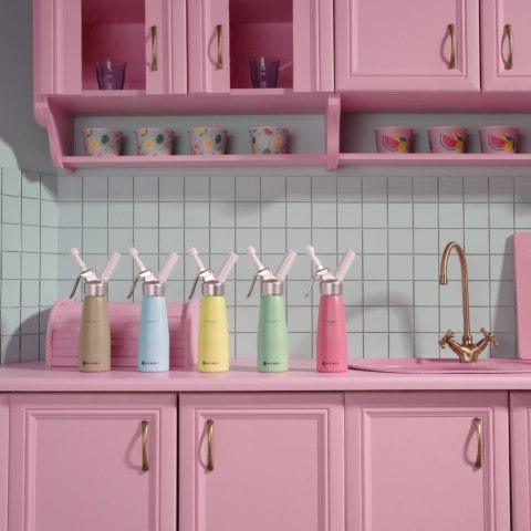 Syfon do bitej śmietany Pastelowy Różowy 0,5 L - Hendi 975886 Syfon do bitej śmietany Pastelowy Różowy 0,5 L - Hendi 975886