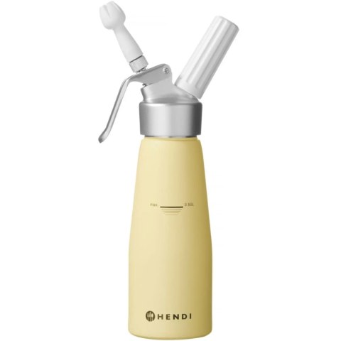 Syfon do bitej śmietany pastelowy żółty 0,5 L - Hendi 975855 Syfon do bitej śmietany pastelowy żółty 0,5 L - Hendi 975855