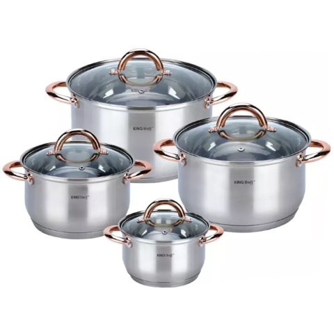 ZESTAW GARNKÓW 8 ELEMENTÓW KINGHOFF KH-1763 ZESTAW GARNKÓW 8 ELEMENTÓW KINGHOFF KH-1763