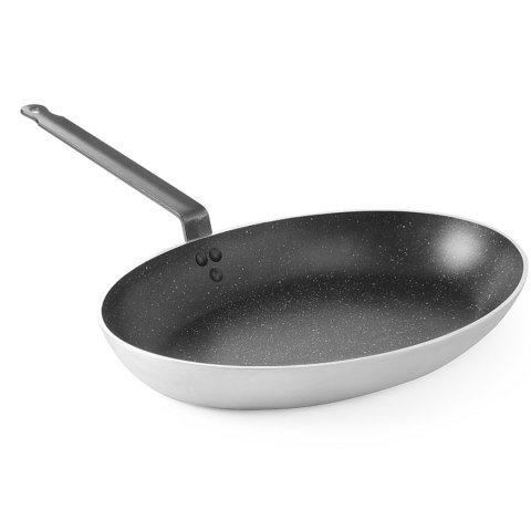 Patelnia do ryb z powłoką marmurkową owalna 280x400mm - Hendi 627716 Patelnia do ryb z powłoką marmurkową owalna 280x400mm - Hendi 627716