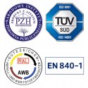 Pojemnik kubeł na BIO odpady i śmieci spożywcze ATESTY Europlast Austria - brązowy 240L