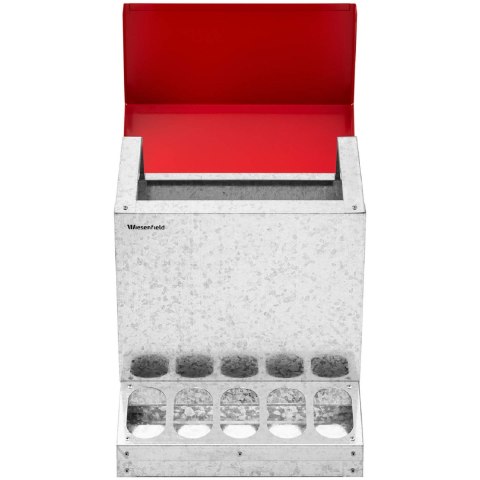 Karmidło karmnik dla kur drobiu zsypowy automatyczny 12 kg 10 otworów Karmidło karmnik dla kur drobiu zsypowy automatyczny 12 kg 10 otworów