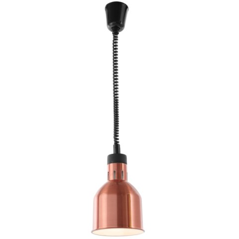 Lampa do podgrzewania potraw - wisząca cylindryczna stożkowa miedziana 250W Lampa do podgrzewania potraw - wisząca cylindryczna stożkowa miedziana 250W
