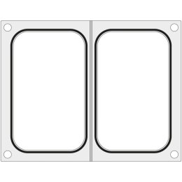 Matryca forma do zgrzewarek MCS na dwie tacki pojemniki 178x113 mm - Hendi 805459