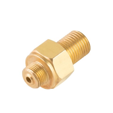 Podłączenie redukcja do butli gazowej turystycznej G 3/8" L - 7/16" wąż 1,5m Podłączenie redukcja do butli gazowej turystycznej G 3/8" L - 7/16" wąż 1,5m