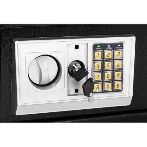 Sejf domowy elektroniczny skrytka na szyfr i klucz 38x30x30 cm Sejf domowy elektroniczny skrytka na szyfr i klucz 38x30x30 cm