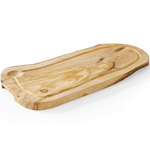 Deska do serwowania z drewna oliwnego z rowkiem 400 x 250 x 18 mm - Hendi 505212 Deska do serwowania z drewna oliwnego z rowkiem 400 x 250 x 18 mm - Hendi 505212