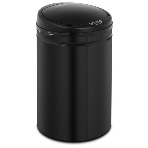 Kosz na śmieci automatyczny bezdotykowy z pojemnikiem i czujnikiem ruchu zasięg 30 cm 30 l CZARNY Kosz na śmieci automatyczny bezdotykowy z pojemnikiem i czujnikiem ruchu zasięg 30 cm 30 l CZARNY