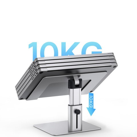 Podstawka pod laptopa 11"-17,3" regulowana wysokość aluminiowa srebrny Podstawka pod laptopa 11"-17,3" regulowana wysokość aluminiowa srebrny