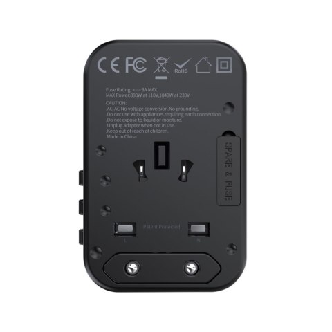 Szybka ładowarka podróżna wtyczka UE UK USA AUS 3xUSB 30-65W czarny Szybka ładowarka podróżna wtyczka UE UK USA AUS 3xUSB 30-65W czarny