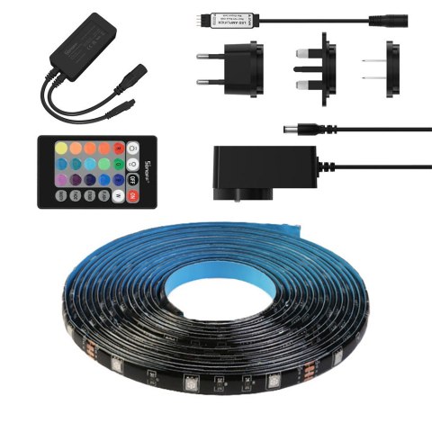 Taśma LED inteligentna wodoodporna RGB pilot zasilacz WiFi 5m Taśma LED inteligentna wodoodporna RGB pilot zasilacz WiFi 5m