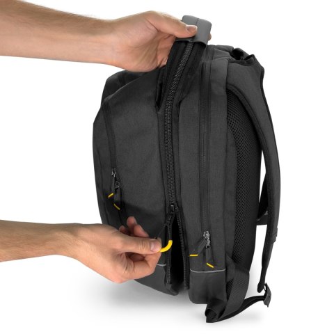 Torba rowerowa podwójna plecak 2w1 30l czarna Torba rowerowa podwójna plecak 2w1 30l czarna