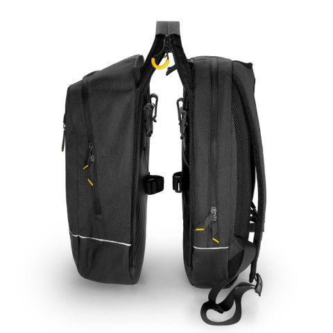 Torba rowerowa podwójna plecak 2w1 30l czarna Torba rowerowa podwójna plecak 2w1 30l czarna