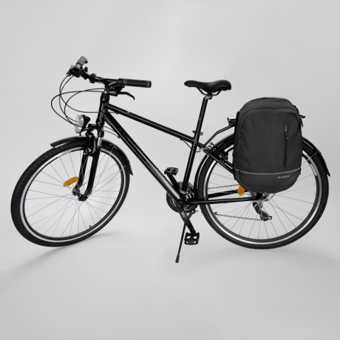 Torba rowerowa podwójna plecak 2w1 30l czarna Torba rowerowa podwójna plecak 2w1 30l czarna
