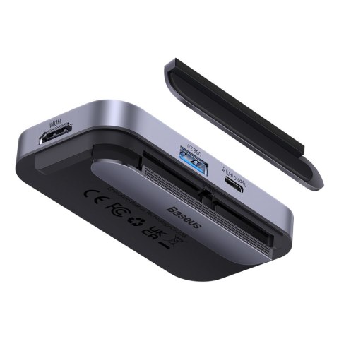 6w1 Rozdzielacz portów PadJoy HUB USB do tabletu smartfona USB-C HDMI SD TF ciemnoszary 6w1 Rozdzielacz portów PadJoy HUB USB do tabletu smartfona USB-C HDMI SD TF ciemnoszary