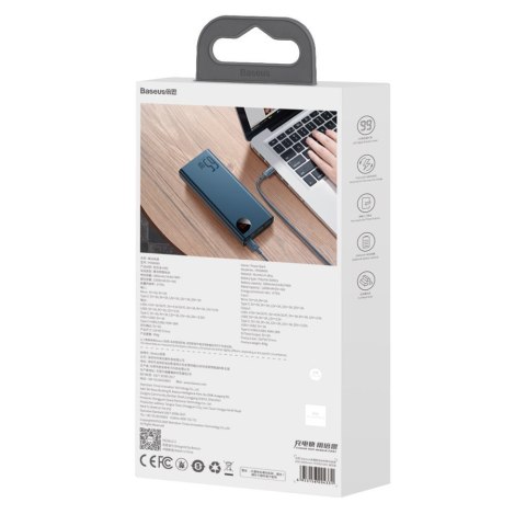 Adaman powerbank 2x USB 1x USB-C 1x microUSB 20000mAh 65W Quick Charge niebieski Adaman powerbank 2x USB 1x USB-C 1x microUSB 20000mAh 65W Quick Charge niebieski