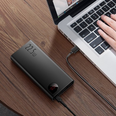 Adaman powerbank z szybkim ładowaniem 20000mAh 22.5W kabel USB-C 0.3m czarny Adaman powerbank z szybkim ładowaniem 20000mAh 22.5W kabel USB-C 0.3m czarny