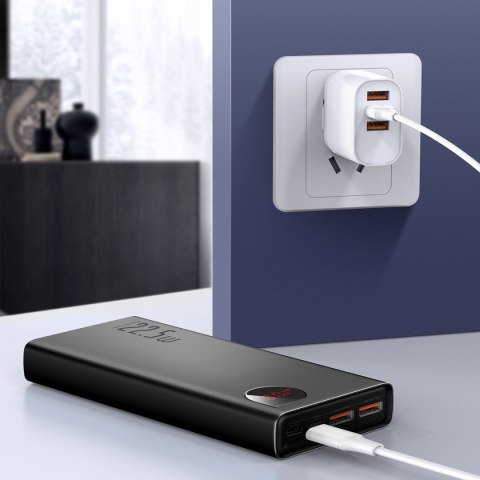 Adaman powerbank z szybkim ładowaniem 20000mAh 22.5W kabel USB-C 0.3m czarny Adaman powerbank z szybkim ładowaniem 20000mAh 22.5W kabel USB-C 0.3m czarny