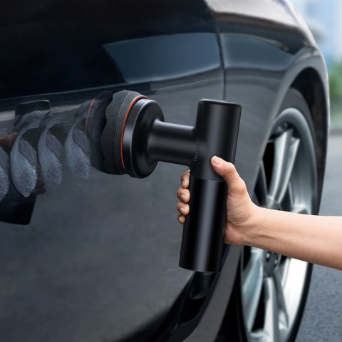 Bezprzewodowa elektryczna maszyna polerska polerka do wosku 30W czarna Bezprzewodowa elektryczna maszyna polerska polerka do wosku 30W czarna