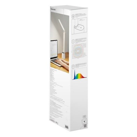 Biurkowa nocna lampka LED Smart Eye bezprzewodowa 2200mAh - biały Biurkowa nocna lampka LED Smart Eye bezprzewodowa 2200mAh - biały