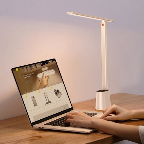 Biurkowa nocna lampka LED Smart Eye bezprzewodowa 2200mAh - biały Biurkowa nocna lampka LED Smart Eye bezprzewodowa 2200mAh - biały