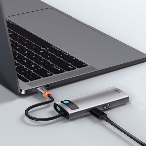 Multifunkcjonalny HUB USB 5w1 USB-C PD 100W HDMI szary Multifunkcjonalny HUB USB 5w1 USB-C PD 100W HDMI szary