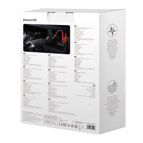 Powerbank 10000mAh + urządzenie rozruchowe auta Booster 12V 1000A czarny Powerbank 10000mAh + urządzenie rozruchowe auta Booster 12V 1000A czarny