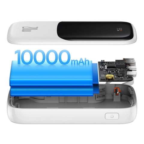 Powerbank z szybkim ładowaniem 10000mAh 20W QC-PD-SCP-FCP kabel Iphone Lightning biały Powerbank z szybkim ładowaniem 10000mAh 20W QC-PD-SCP-FCP kabel Iphone Lightning biały