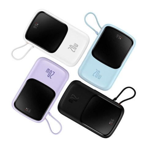 Powerbank z szybkim ładowaniem 10000mAh 20W QC-PD-SCP-FCP kabel Iphone Lightning biały Powerbank z szybkim ładowaniem 10000mAh 20W QC-PD-SCP-FCP kabel Iphone Lightning biały