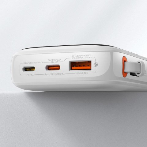Powerbank z szybkim ładowaniem 10000mAh 20W QC-PD-SCP-FCP kabel Iphone Lightning biały Powerbank z szybkim ładowaniem 10000mAh 20W QC-PD-SCP-FCP kabel Iphone Lightning biały