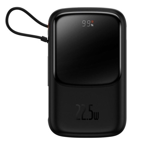 Powerbank z szybkim ładowaniem 10000mAh 22.5W QC-PD-SCP-FCP kabel USB-C czarny Powerbank z szybkim ładowaniem 10000mAh 22.5W QC-PD-SCP-FCP kabel USB-C czarny